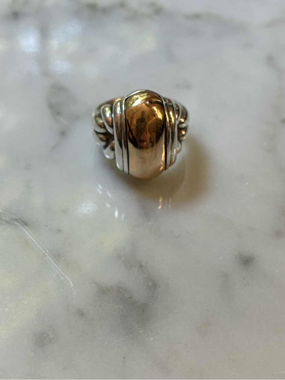 James Avery two-toned Knotted Dome Ring